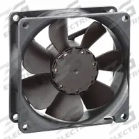 EBM-PAPST Axial Fan: 38.3 cfm Airflow @ 0.000 in SP, 3 3/16 in Ht, 1 in Dp, Lead Wires, IP68, 24V DC (MPN 8414NMU). Key specifications — Blade Material: Polyamide; Housing Material: Polybutylene Terephthalate; Brand: EBM-PAPST.