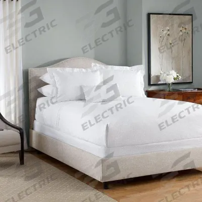 R & R TEXTILE Pillow Sham: King, 21 in Overall Lg, 37 in Overall Wd, White - R&R Textile Domestically-Made Sheets