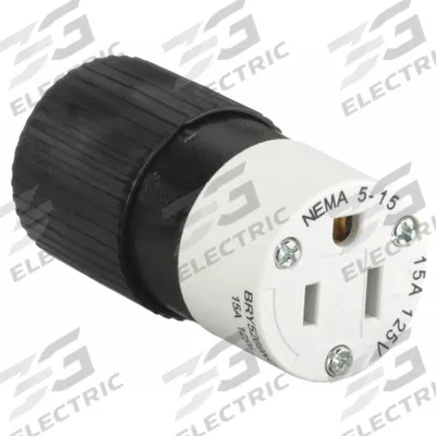 BRYANT Straight Blade Connector: 5-15R, 125V AC, 15 A, 2 Pole, 3 Wire - General Purpose Connectors
