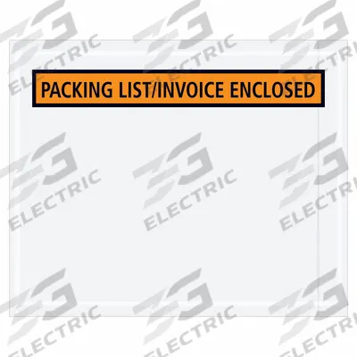 APPROVED VENDOR Packing List Envelopes: 4 1/2 in x 5 1/2 in, Packing List/Invoice Enclosed - Printed Packing List Envelopes