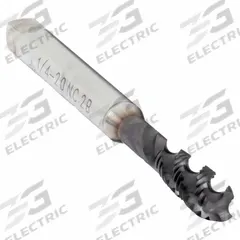CLEVELAND Spiral Flute Tap: 1/4"-20 UNC, 2B, 3 Flute, Semi-Bottoming Chamfer, TiAlN Coated Cobalt (MPN C89214)