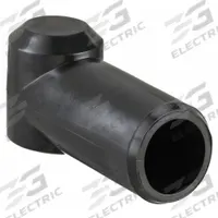 QUICKCABLE Battery Terminal Protector: 1/0 to 2/0 AWG, Black, Plug-In, PVC (MPN 5736-360-005B). Key specifications — Gauge: 1/0 to 2/0 AWG; Color: Black; Connection Type: Plug-In; Insulation Material: PVC; Brand: QUICKCABLE.
