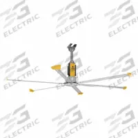 BIG ASS FANS Ceiling Fan: 194,427 cfm Airflow, 24 ft Blade Dia, Variable Speeds, 200 to 277V AC (MPN F-PFD1-2422S34S65). Key specifications — Voltage: 200 to 277V AC; Light Kit: No; Series: Powerfoil D; Number of Speeds: Variable; Phase: Single; Current: 15 A; Brand: BIG ASS FANS.
