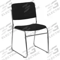 FLASH FURNITURE Stacking Chair: Fabric Seat, Fabric, Steel Frame, Seat Color Black, Armless (MPN XU-8700-CHR-B-30-GG). Key specifications — Chair Color: Black.