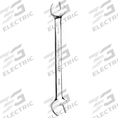 JONARD TOOLS Open End Wrench: Alloy Steel, Chrome, 3/8 in_7/16 in Head Size - SAE, Double End, Open End Wrenches