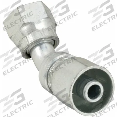 AEROQUIP Hydraulic Crimp Fitting: Steel x Steel, 45° Elbow, -16 For Hose Dash Size - Aeroquip Crimp Hydraulic Hose Fittings with ORS Connection