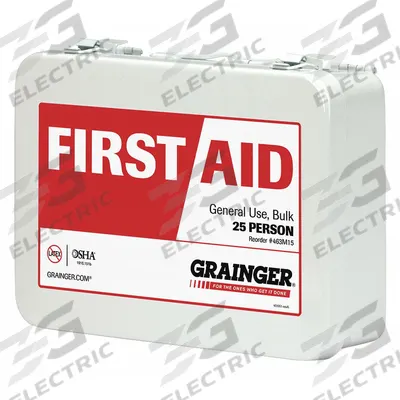 FIRST AID ONLY First Aid Kit and Housing: Gen Purpose, 25 People Served, 132 Components - General Purpose First Aid Cabinets