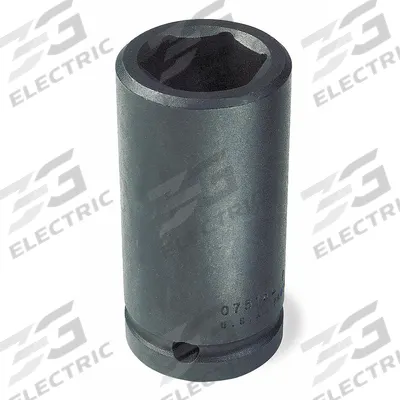 PROTO Impact Socket: 3/4 in Drive Size, SAE, 11/16 in Socket Size, 6-Point, Deep - 3/4" Drive Impact Sockets