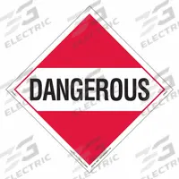 LABELMASTER Dangerous Placard: Dangerous, 10 3/4 in x 10 3/4 in, 10 3/4 in Label Ht, Vinyl, 25 PK (MPN Z-RVW1). Key specifications — Brand: LABELMASTER; Message: Dangerous.