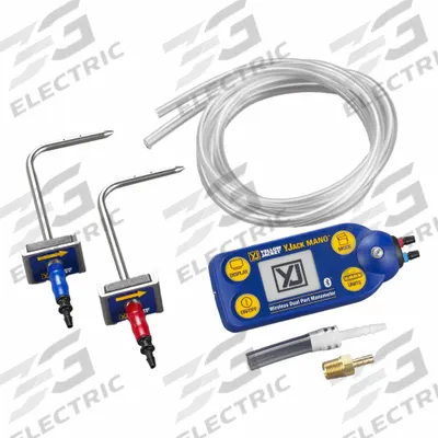 YELLOW JACKET Manometer: Pressure, Pressure, 32°F to 104°F, -80 in wc to 80 in wc - Wireless Refrigeration Diagnostic Kits