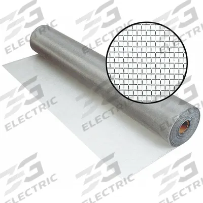 PHIFER Replacement Screen: Aluminum, Silver, 18 x 16 Mesh Size, 4 ft Wd - Aluminum Door and Window Screen