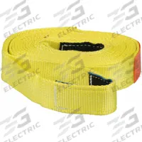 LIFT-ALL Tow-All Tow Strap: 20 ft Overall Hook Size, 2 in Overall Wd, 20 ft Overall Lg, Yellow (MPN TS1802NX20). Key specifications — Material: Nylon; Overall Hook Size: 20 ft; Attachment Style: Eye; Duty Capacity: Heavy Duty; Brand: LIFT-ALL; Equipment Color: Yellow; Number of Ply: 1-Ply.