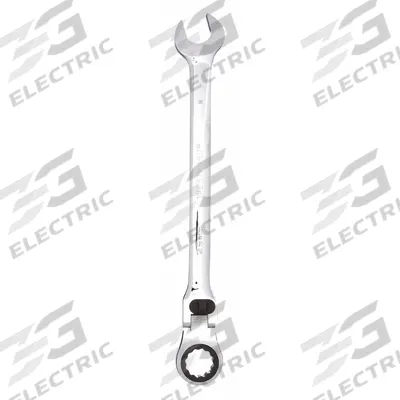 WESTWARD Combination Wrench: Alloy Steel, Chrome, 25 mm Head Size, 15 in Overall Lg - Metric 12-Point Ratcheting Combination Wrenches