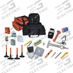 EMI Response Kit: 20 in L x 12 1/2 in W x 9 in H, Material Nylon, Blue (MPN 477). Key specifications — Brand: EMI; Color: Blue; PPE and Disposal Equipment Included : (2) Nitrile Gloves; Product Type: Response Kit; Tools Included: (2) Thermal Rescue Blanket; Material: Nylon; Wound Dressings Included : (2) Emergency Pressure Bandages.