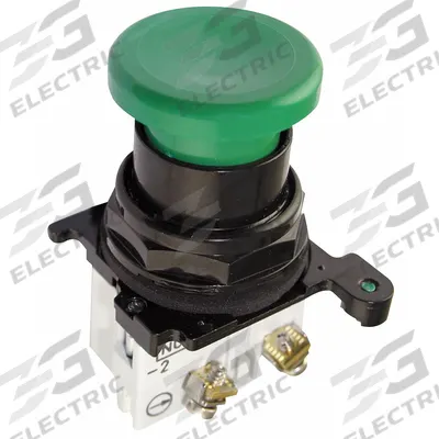 EATON Mushroom Head Push Button: Non-Illuminated, Mushroom Head Profile, Metallic - Mushroom-Head Push Buttons
