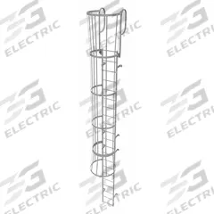 TRI-ARC Fixed Ladder with Safety Cage: 24 ft Overall Ht, 18 in Overall Wd, Steel, 21 Rungs (MPN WLFC1221). Key specifications — attr1050722: TRI-ARC; attr1050760: Unassembled; attr1083696: 2.