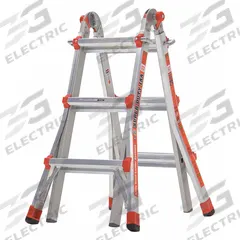 LITTLE GIANT Combination Ladder: 6 Configurations, Aluminum, 375 lb Load Capacity, 38 lb Wt (MPN 10401). Key specifications — Brand: LITTLE GIANT.