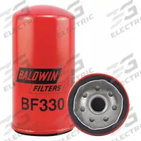 BALDWIN FILTERS Fuel Filter: Spin-On, 3 1/16 in Outside Dia, 3/4"-16 Thread Size, Cellulose, Komatsu (MPN BF330). Key specifications — attr1137520: BF330; attr434022: BALDWIN FILTERS; attr427730: Cellulose; attr427731: G449-B Integral Gasket; attr1017112: Buses; attr1017113: Komatsu.