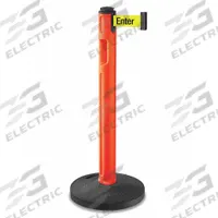 LAVI Barrier Post with Belt: Fluorescent Yellow, No Pattern, Caution - Please Do Not Enter, Orange (MPN 80-5000R/OR/FY/S6). Key specifications — attr981468: Rubber; attr981465: Fluorescent Yellow; attr981461: LAVI; attr981440: Plastic; attr981443: Orange; attr981449: Caution - Please Do Not Enter; attr981448: Black.
