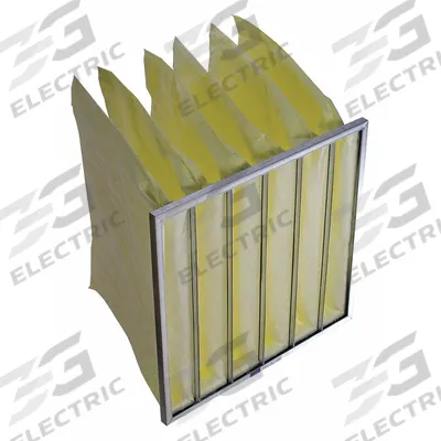 KOCH Pocket Air Filter: 24 in x 24 in x 22 in, MERV 15, Yellow, Polyester - MERV 15 Pocket Air Filters