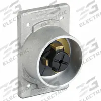 HUBBELL Locking Inlet: Non-NEMA, Silver, 250V DC/600V AC, 30 A, 3 Pole, 4 Blade (MPN HBL20418). Key specifications — Voltage Rating: 250V DC/600V AC; Brand: HUBBELL.