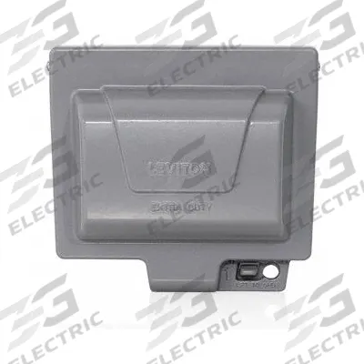 LEVITON While In Use Weatherproof Cover: 1 Gangs, Horizontal, Aluminum, Gray - 1-Gang While-in-Use Weatherproof Covers