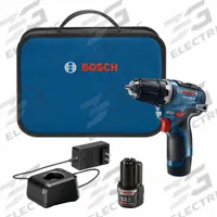 BOSCH Drill Kit: Subcompact, 3/8 in Chuck, 1,750 RPM Max., Brushless, Battery Included, (2) 2.0 Ah (MPN GSR12V-300B22). Key specifications — attr1169525: Brushless.