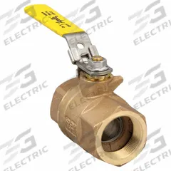 APOLLO Manual Two-Way Ball Valve: 1 1/2 in, Bronze, Straight, FNPT x FNPT, Std Port, Two-Piece, PTFE (MPN 7010727). Key specifications — Brand: APOLLO; Handle: Locking Lever.