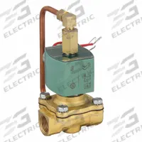 REDHAT Solenoid Valve: 2-Way, Normally Open, 1/2 in Pipe Size, 110V AC/120V AC, Watertight, NBR Seal (MPN 8210G012). Key specifications — attr985516: 1/2 in; attr985521: 120V AC; attr985484: REDHAT; attr985485: Watertight.
