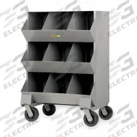 LITTLE GIANT Mobile Bin Cart: 32 in x 20 in x 45 1/2 in, Caster, 9 Compartments, Gray (MPN MS3-1532-6PH). Key specifications — Color: Gray; Brand: LITTLE GIANT.