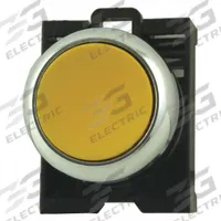 EATON Flush Push Button: 22 mm Mounting Size, Metallic, Momentary (MPN M22M-D-Y). Key specifications — Brand: EATON; Action: Momentary; Series: M22; Push Button Material Type: Metallic.