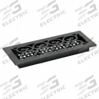 Floor Register: Floor, 13 1/2 in H, 5 1/2 in W, Decorative, Textured, Black, Steel Grille, One-Way (MPN ST412). Key specifications — Adjustable Blades: No; Brand: DECOR GRATES; Airflow Directions: One-Way; Grille Color: Black.