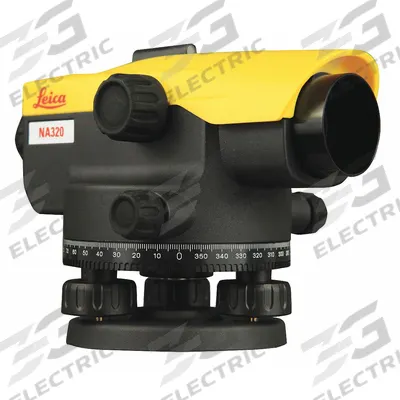 LEICA NA Automatic Level: Leveling Screws/Top Mounted Vial, 20X, 35 9/16 mm Aperture - Optical Levels