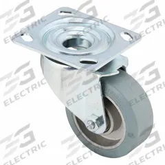 APPROVED VENDOR Plate Caster: Swivel, No Brake, Rubber, 4 in Wheel Dia, 1 5/8 in Wheel Wd, Slot (MPN LK-ALEV 100K-14-SG). Key specifications — Wheel Bearing Type: Ball; Wheel/Tread Color: Gray; Brand: APPROVED VENDOR; Caster Type: Swivel.