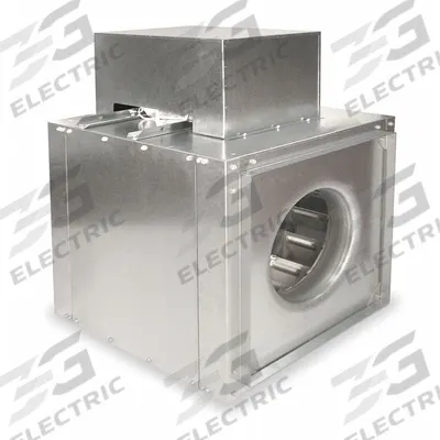 Dayton In-Line Duct Blower: 11 in Wheel, Belt Drive, Includes Drive Pack, 687 cfm @ 0.250 in SP - Belt-Drive Blowers with Drive