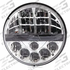 MAXXIMA Headlight: Headlight, LED, Non-Heated, High Beam/Low Beam, Surface Mount, Bracket, Round (MPN MHLE-07HILO). Key specifications — Heated: Non-Heated; Lighting Technology: LED; Beam Type: Low Beam; Electrical Connection: H4 Connector; Mount Type: Bracket; Brand: MAXXIMA; Mount Style: Surface.