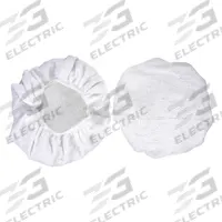 CARRAND Polishing Bonnet: Bonnet, Elastic Band, Cotton Terry, 6 in Outside Dia, White, 1/16 in Thick (MPN 40400AS). Key specifications — Texture: Soft; Material: Cotton Terry; Product Type: Bonnet; Compatible Tool Type: Polishers; Color: White; Compatible Surface Material: Metal; Features: Soft for Applying and Removing; Brand: CARRAND.