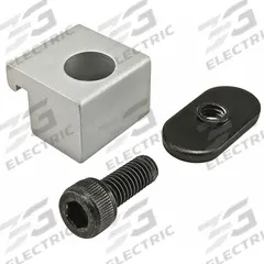 Standard Angle Clamp Block: Std Angle Clamp Block, 10 Series, 45/64 in x 45/64 in x 11/16 in, 1 PR (MPN 4174). Key specifications — Material: Aluminum; Mounting Type: Slide-In; Brand: 80/20; Finish: Anodized.