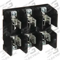 MERSEN Fuse Block: Open Block Design, 3 Pole, 600 V AC, Box Lug, Non-Indicating (MPN 60608T). Key specifications — Brand: MERSEN.