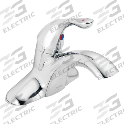 Delta Low Arc Bathroom Faucet: Delta Commercial, Brass, Chrome Finish, 1.2 gpm Flow Rate - Centerset Handle Bathroom Faucets