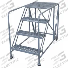 COTTERMAN Mobile Work Platform: 3.3 ft Platform Ht - Max, 36 in x 48 in, Steel, 800 lb Load Capacity (MPN 4WP3648A3B8AC1P6). Key specifications — Folding: Not Foldable; Mobility: Rolling; Components Included: Rubber Foot Pads; Use Location: Indoor; Brand: COTTERMAN; Color: Gray; Height Adjustability: Fixed Height; Includes Handrails: Handrails Not Included.
