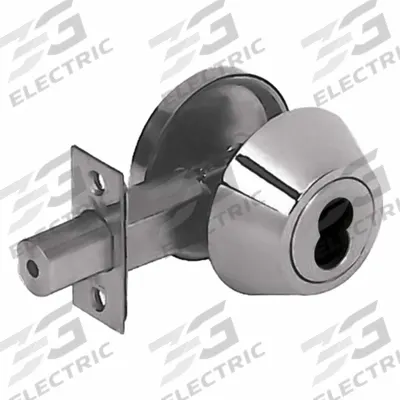 TELL MANUFACTURING Single Cylinder Deadbolt: Cylindrical, Core Not Included - Standard Cylindrical Deadbolts