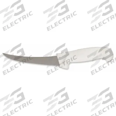 CRESTWARE Boning Knife: Curved, 6 in Overall Lg, Steel Blade, Polypropylene Handle - Boning Knives