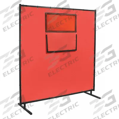 STEINER Welding Screen with Window: Acrylic-Coated Fiberglass, 6 ft Ht, 6 ft Wd - Heavy-Duty Welding Screens with Window