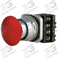 SIEMENS Mushroom Head Push Button: Non-Illuminated, Mushroom Head Profile, Metallic, 30 mm, 1NO/1NC (MPN 52BP2A2A). Key specifications — Brand: SIEMENS; Action: Maintained; Series: Class 52; Terminal Connection: Pressure Plate; Push Button Material Type: Metallic.