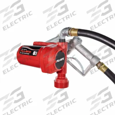 FILL-RITE Electric Drum Pump: 12 V DC, 1/12 hp HP, 8 gpm Max. Flow Rate - Bung-Mount DC-Powered Fuel Transfer Pumps