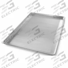 CHICAGO METALLIC Sheet Pan: Sheet Pan Pan, Full Sheet Pan Size, Aluminum, Glazed, Perforated (MPN 44896). Key specifications — Bead Closure: Closed Bead; Coating: Glazed; Pan Style: Sheet Pan; Perforation: Perforated; Brand: CHICAGO METALLIC; Material: Aluminum; NSF Certified: Yes; Sheet Pan Size: Full.