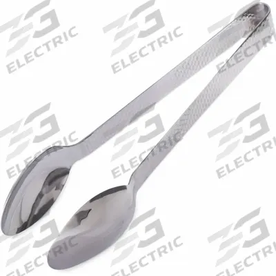 CARLISLE Serving Tongs: 12 in Overall Lg, Silver, Stainless Steel