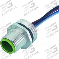 MURRELEKTRONIK Cordset: M12 Male – Front Mounting Receptacle, A, 8 Pins, 0.5 m Wire Lead Lg (MPN 7000-17162-9730050). Key specifications — Cable Jacket Material: PP; IP Rating: IP67; NEMA Rating: 3; Brand: MURRELEKTRONIK; Wire Size: 0.25 sq mm; Coding: A.