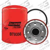 BALDWIN FILTERS Hydraulic Filter: Hydraulic Fluid, 1 1/2"-16 Thread Size, Spin-On, 7 in Overall Ht (MPN BT9356). Key specifications — Media Material: Cellulose; Brand: BALDWIN FILTERS; Compatible Fluid Type: Hydraulic Fluid; Compatible Vehicle Make: Case IH; Includes: G369-B Furnished Gasket; Thread Size: 1-1/2"-16.